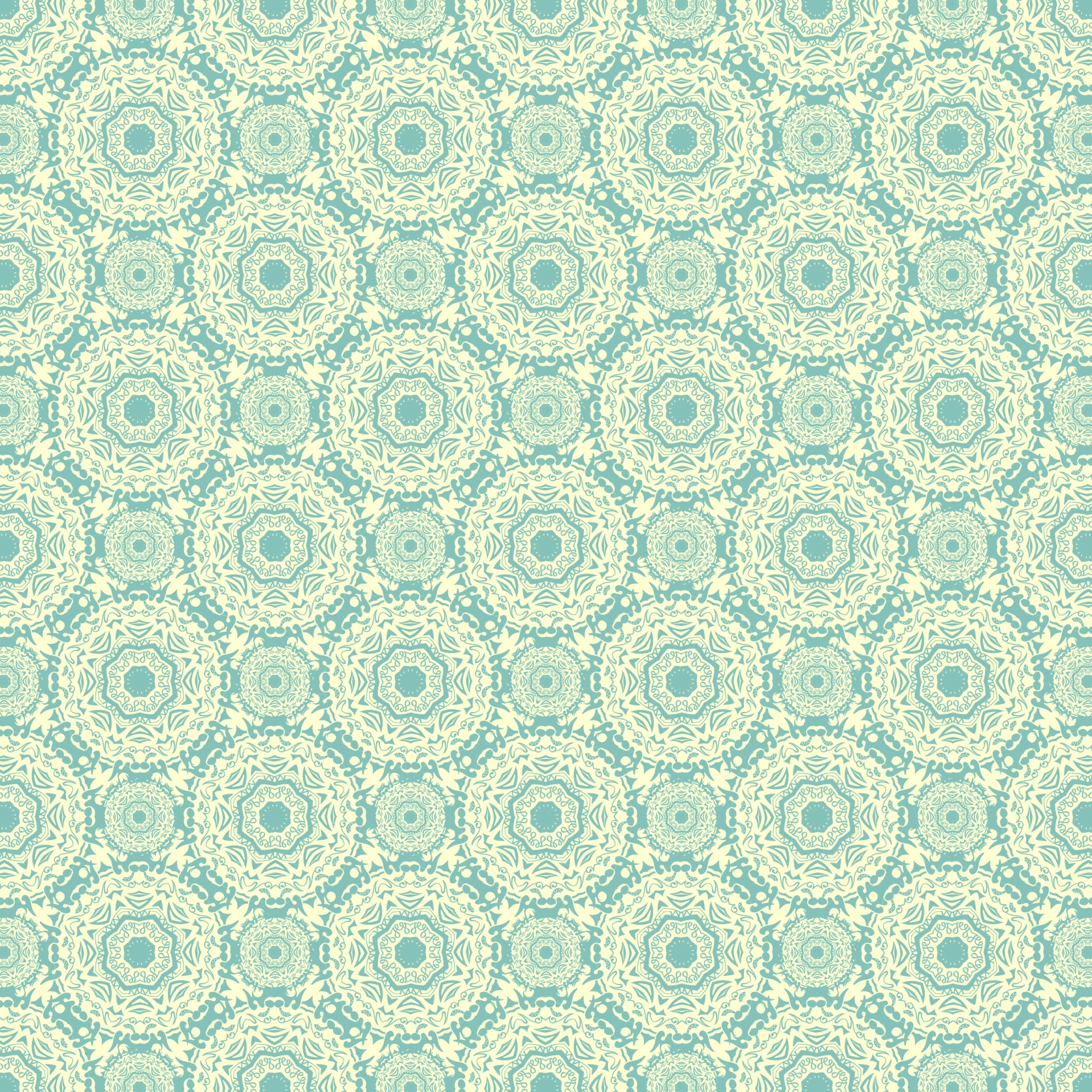 Vintage line. Mandala seamless pattern.