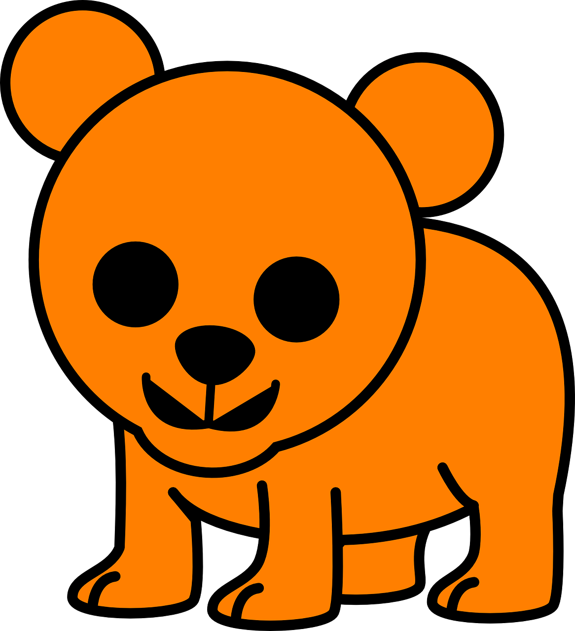 Orange bear. Картинка 50 на 50 px мишка. Bear svg.