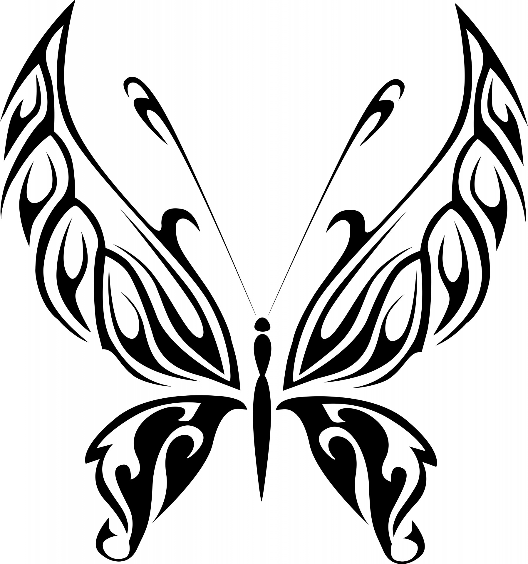Стилизованное изображение бабочки