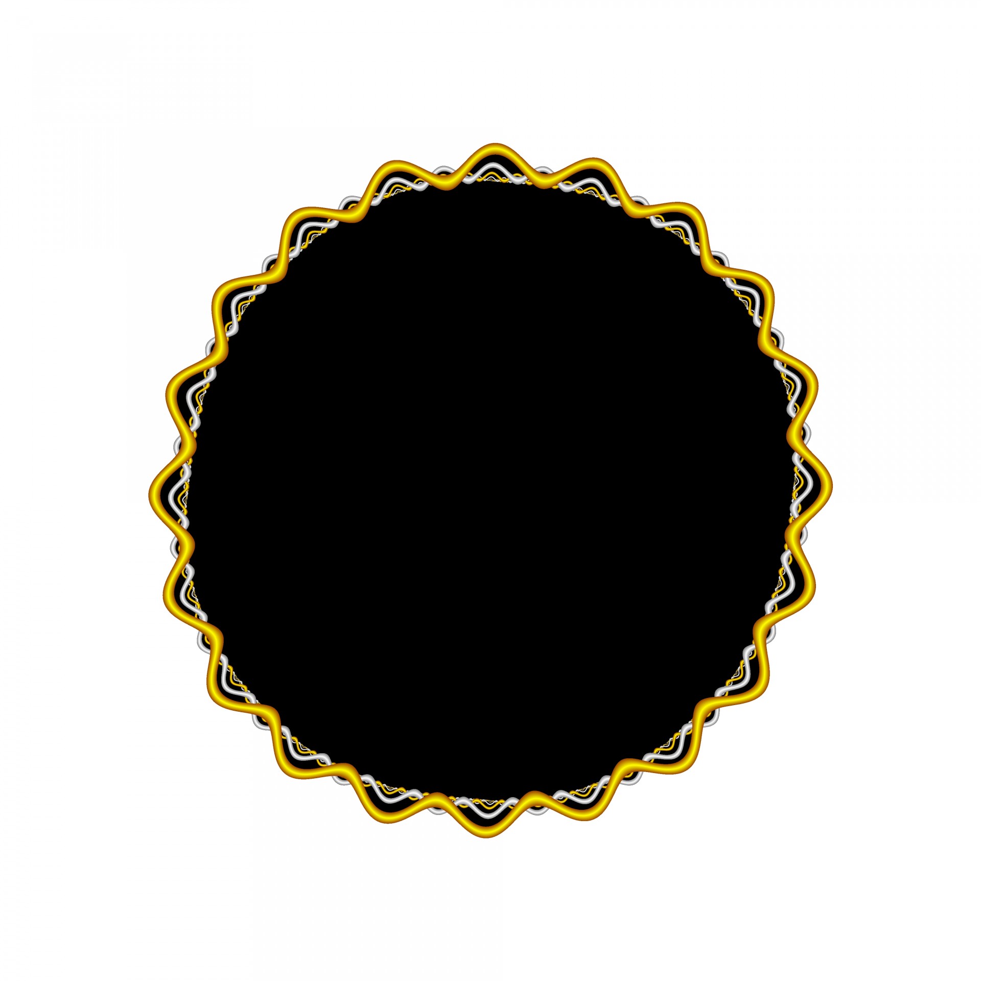 Круг черный золото