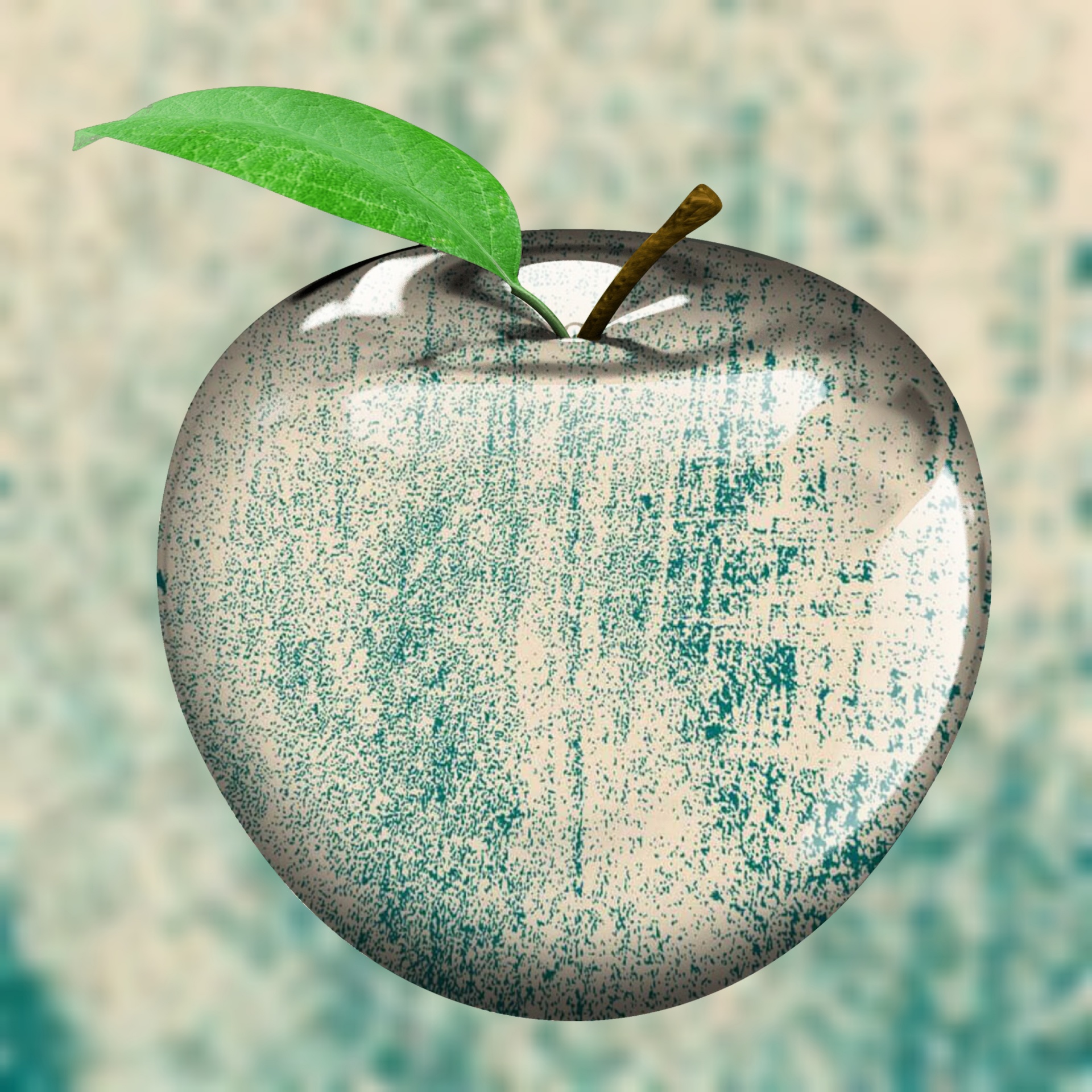 Яблоко стеклянное прозрачное