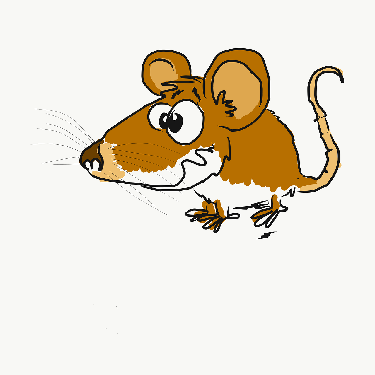 Смешная мышка без фона мультяшка