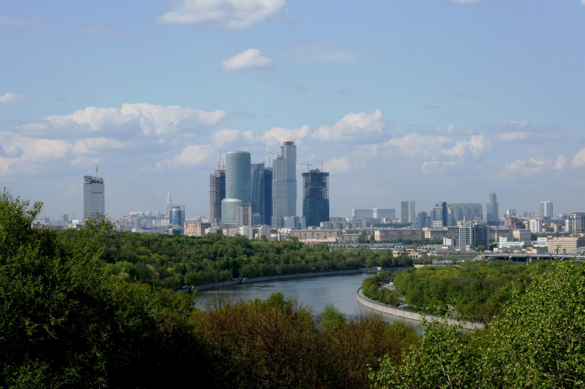 Москва сити фото с воробьевых гор