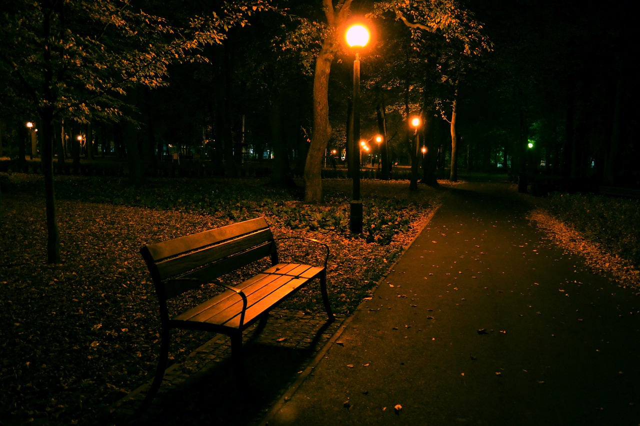 ночная улица с фонарями картинки