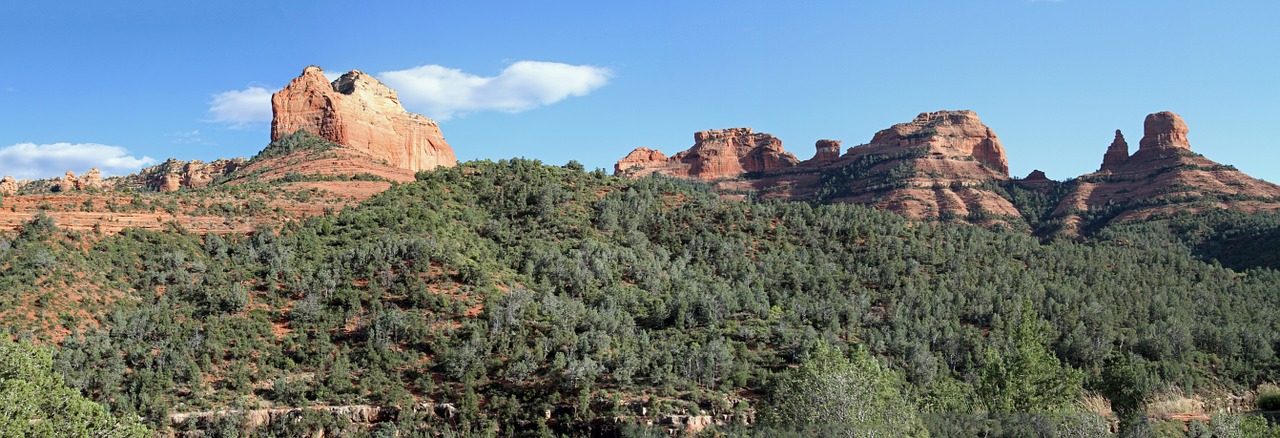 Останцы в пустыне. Аризона животный мир. Sedona sauvage. Red Butte.