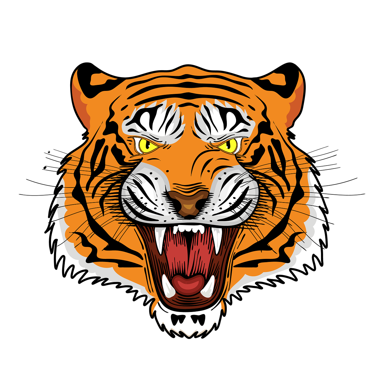 Download free photo of Tiger, royal bengal tiger, tiger face, angry ...