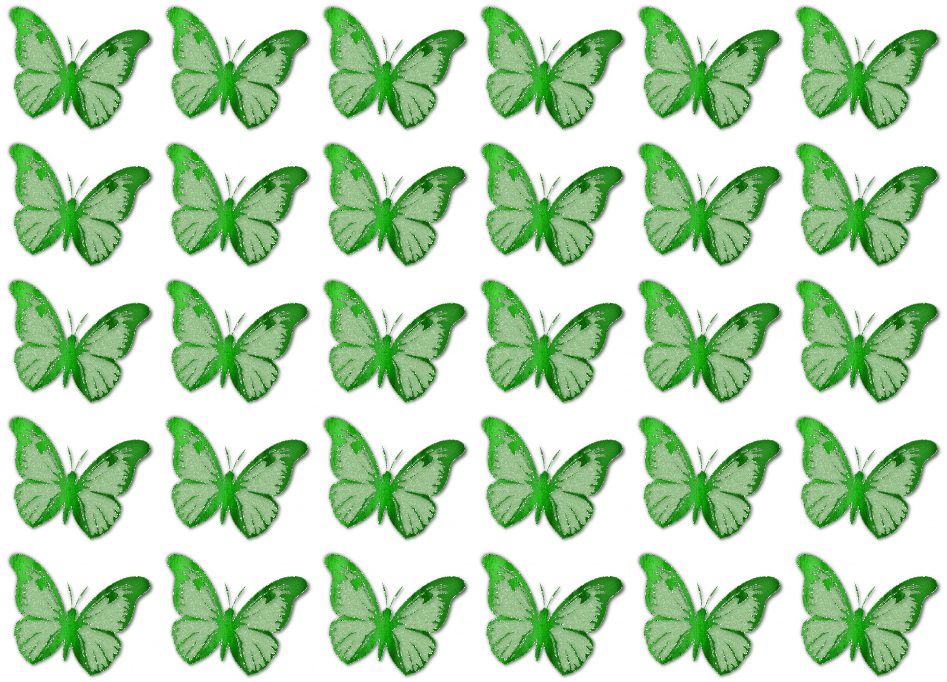 Салатовые бабочки для печати